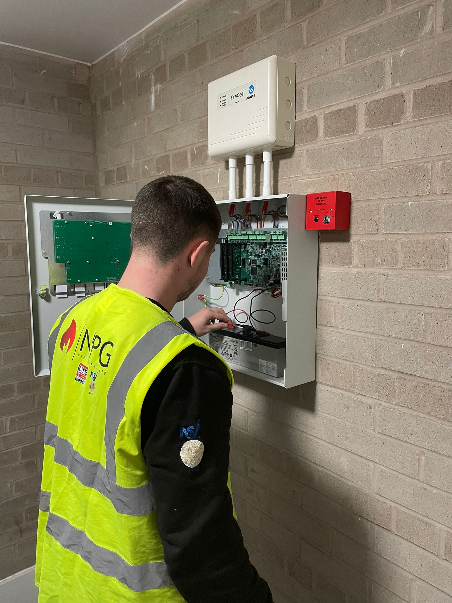 Installing temporary EMS wireless fire alarm system
